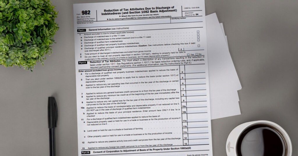 Understanding IRS Form 982: A Guide to Reduction of Tax Attributes